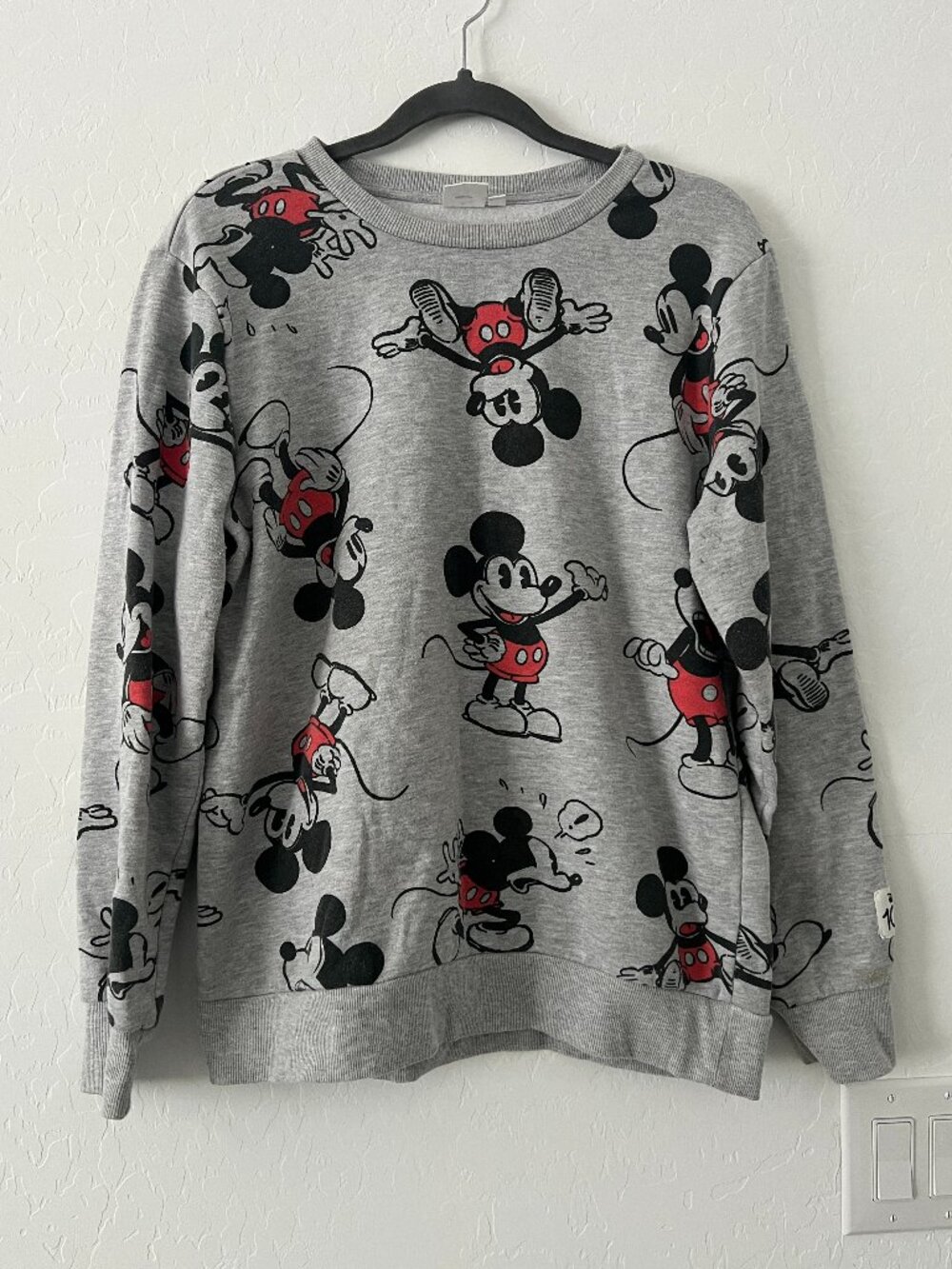 Disney 100 Mickey Mouse All Over Print Fleece Sweatshirt Medium Disneycore
